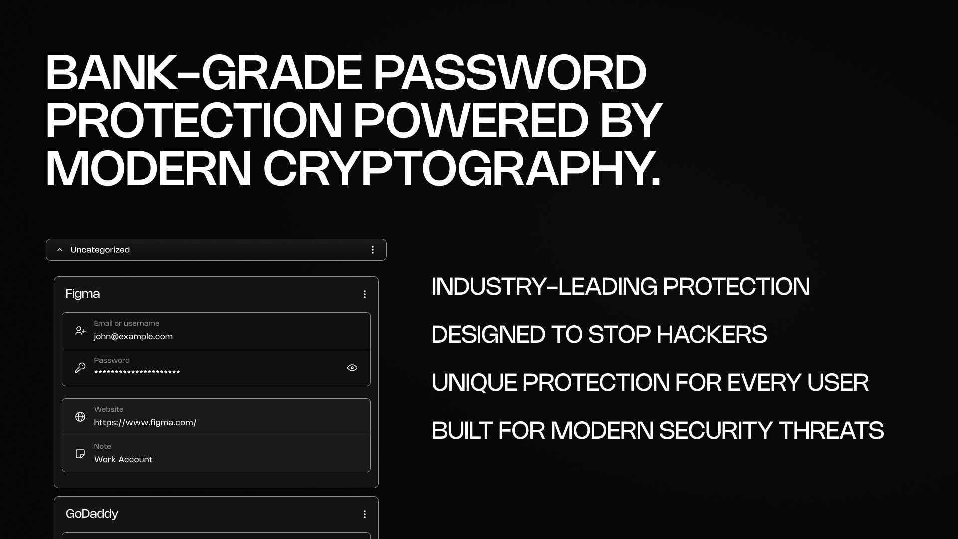 Bank-grade password protection in Clixz
